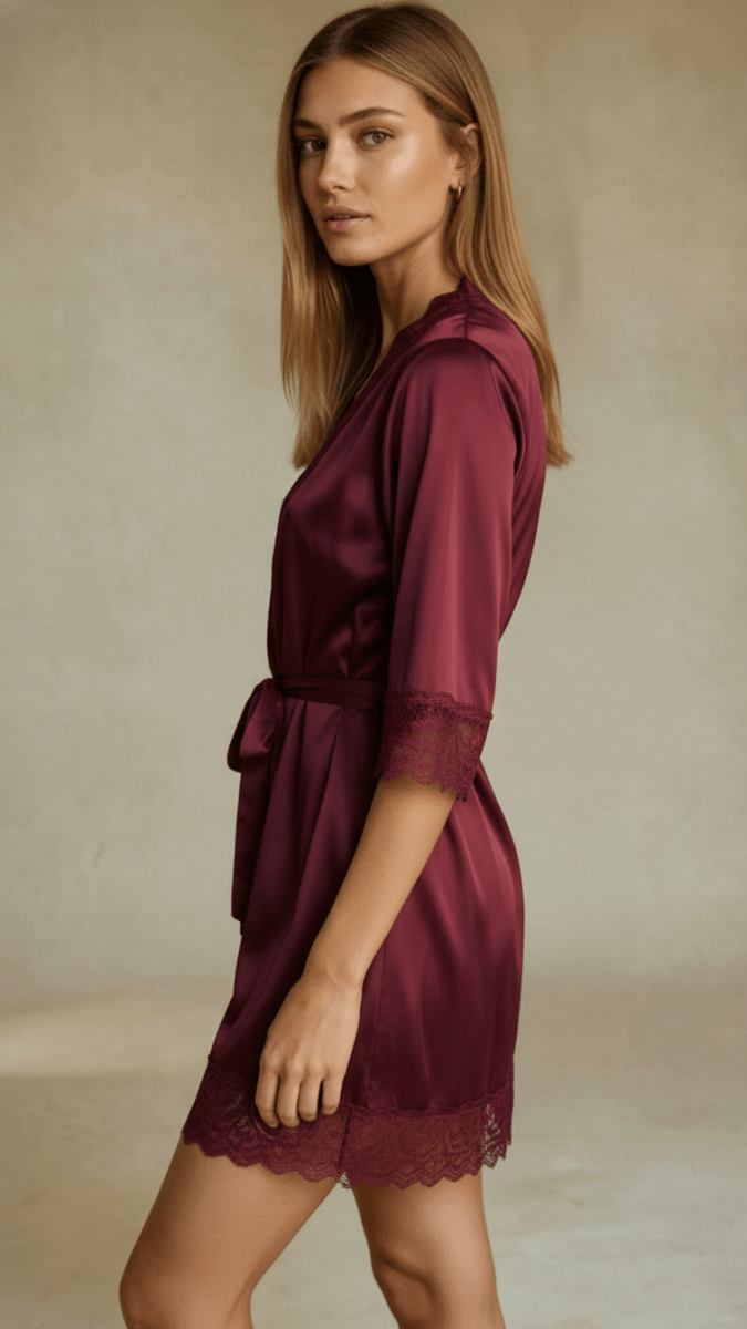 DFlorie Robe Renda Luxo Roupão Noiva - LaBella Pijamas