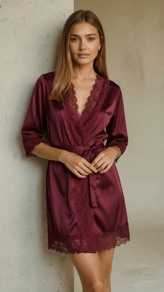 DFlorie Robe Renda Luxo Roupão Noiva - LaBella Pijamas