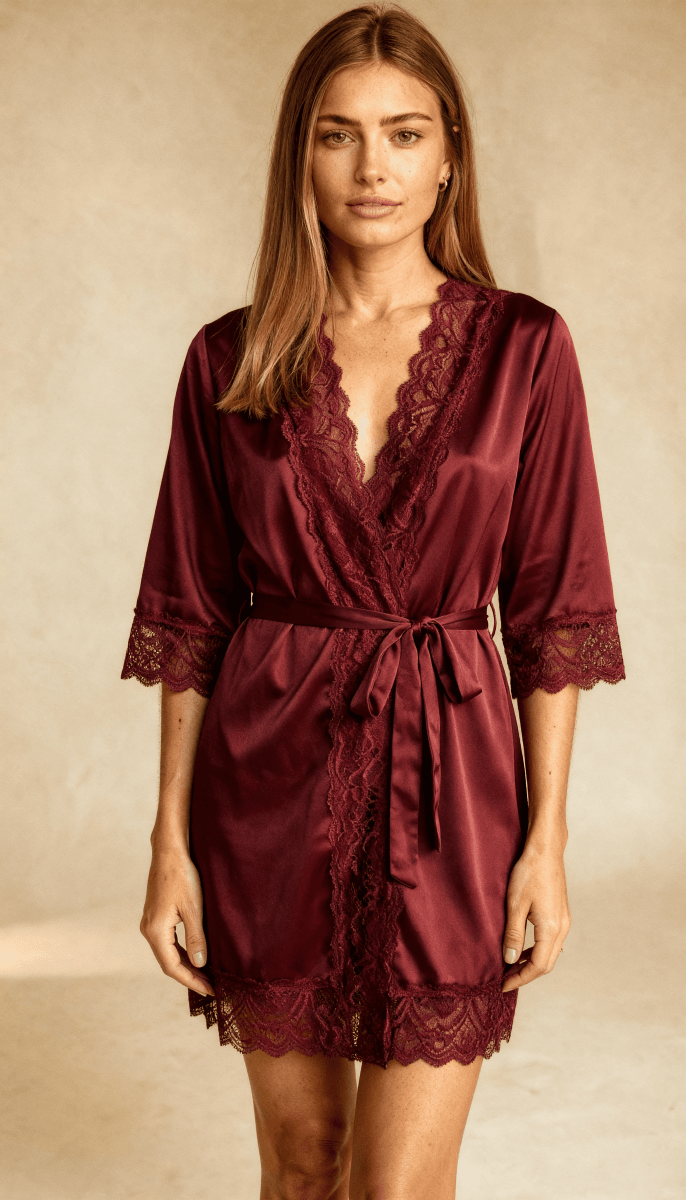 DFlorie Robe Renda Luxo Roupão Noiva - LaBella Pijamas