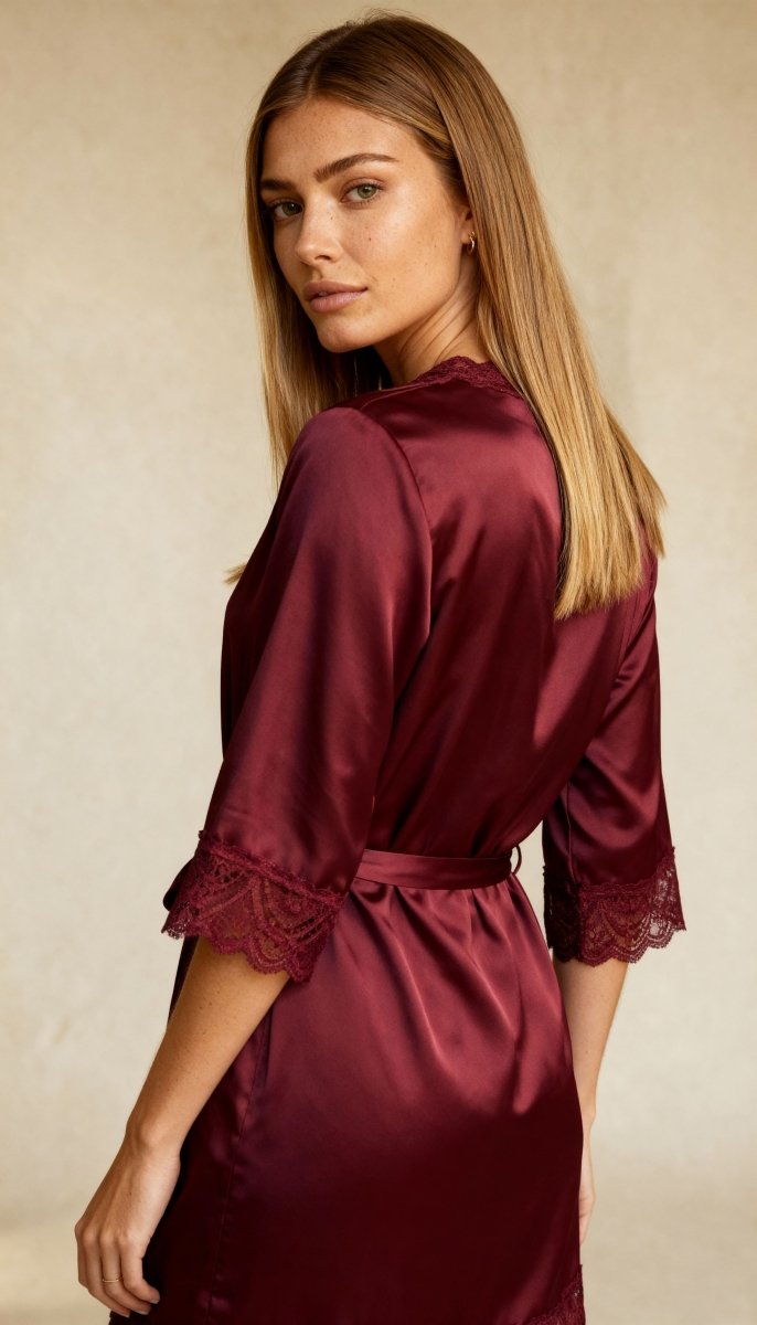 DFlorie Robe Renda Luxo Roupão Noiva - LaBella Pijamas