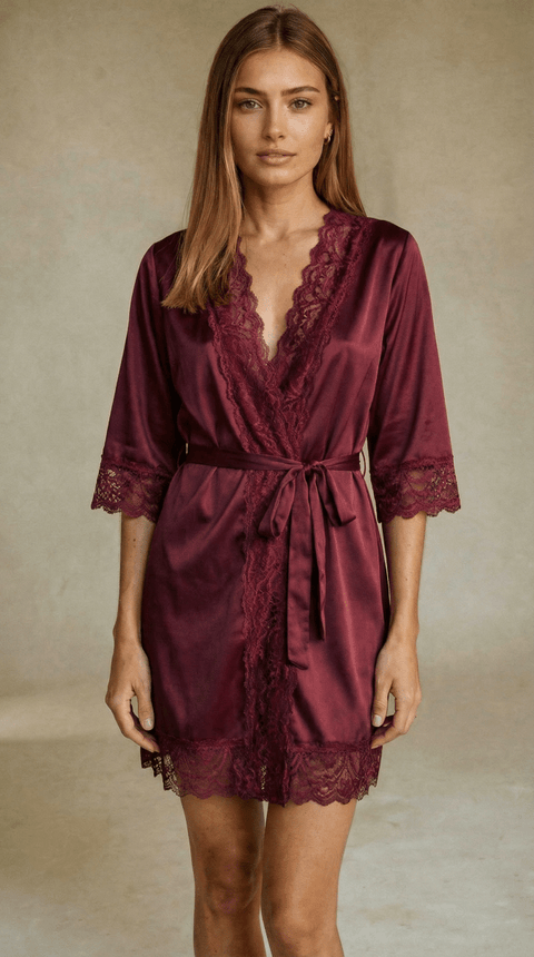 DFlorie Robe Renda Luxo Roupão Noiva - LaBella Pijamas